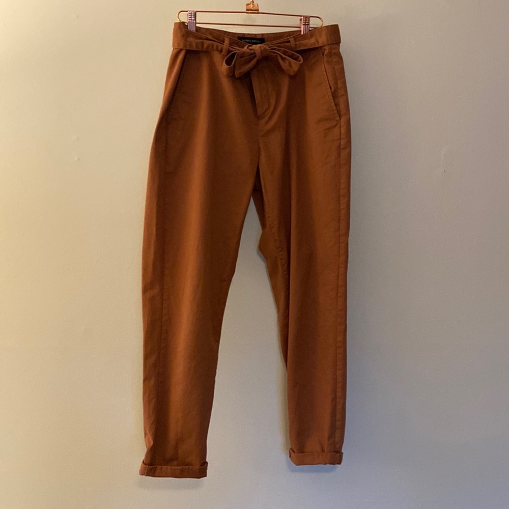 Banana Republic Rust color pants with tie at the waist